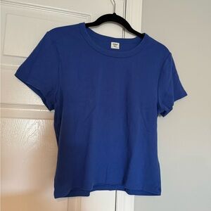 Aritzia Sunday Best Royal Blue Baby Tee